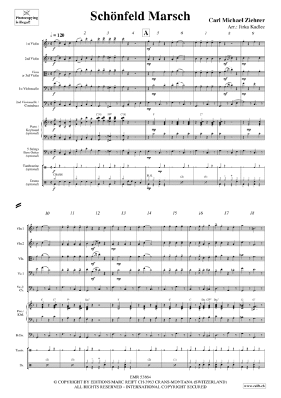 Schonfeld Marsch Bass Guitar scores gallery preview page 2