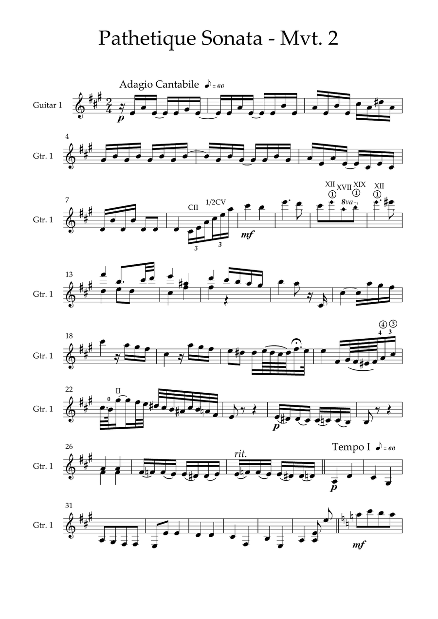 Pathetique Sonata, 2nd Movement