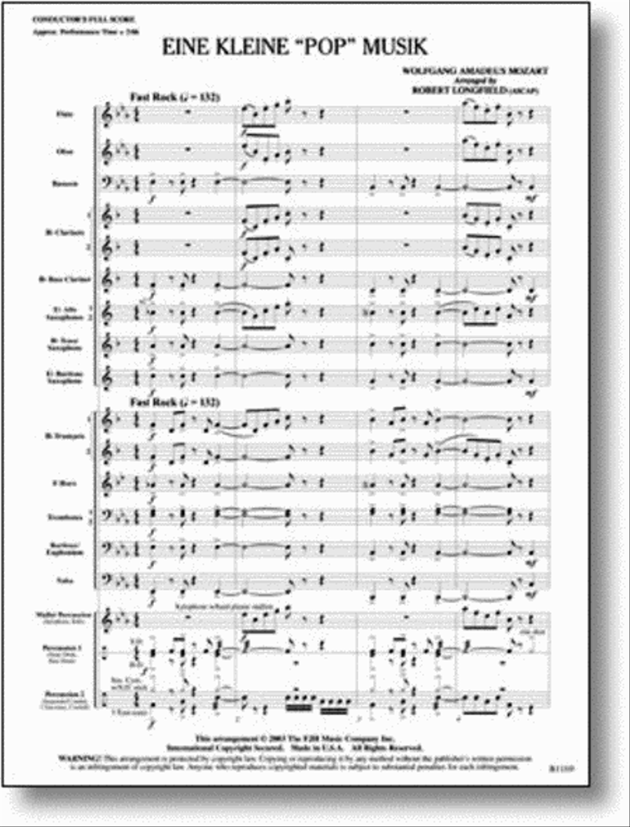 Eine Kleine Pop Musik Concert Band scores gallery preview page 1