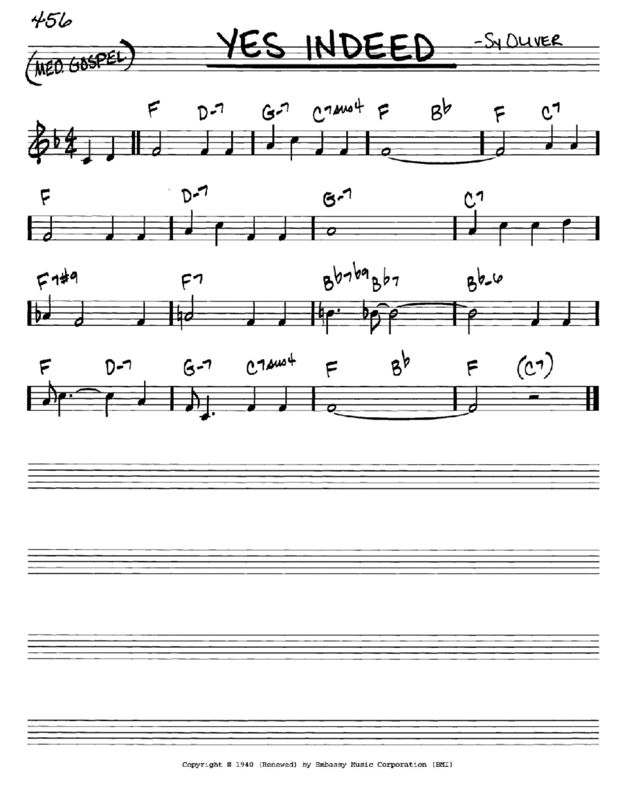 Yes Indeed Piano scores gallery preview page 1