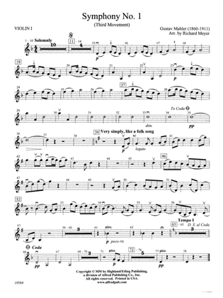 Symphony No. 1, 3rd Movement: 1st Violin