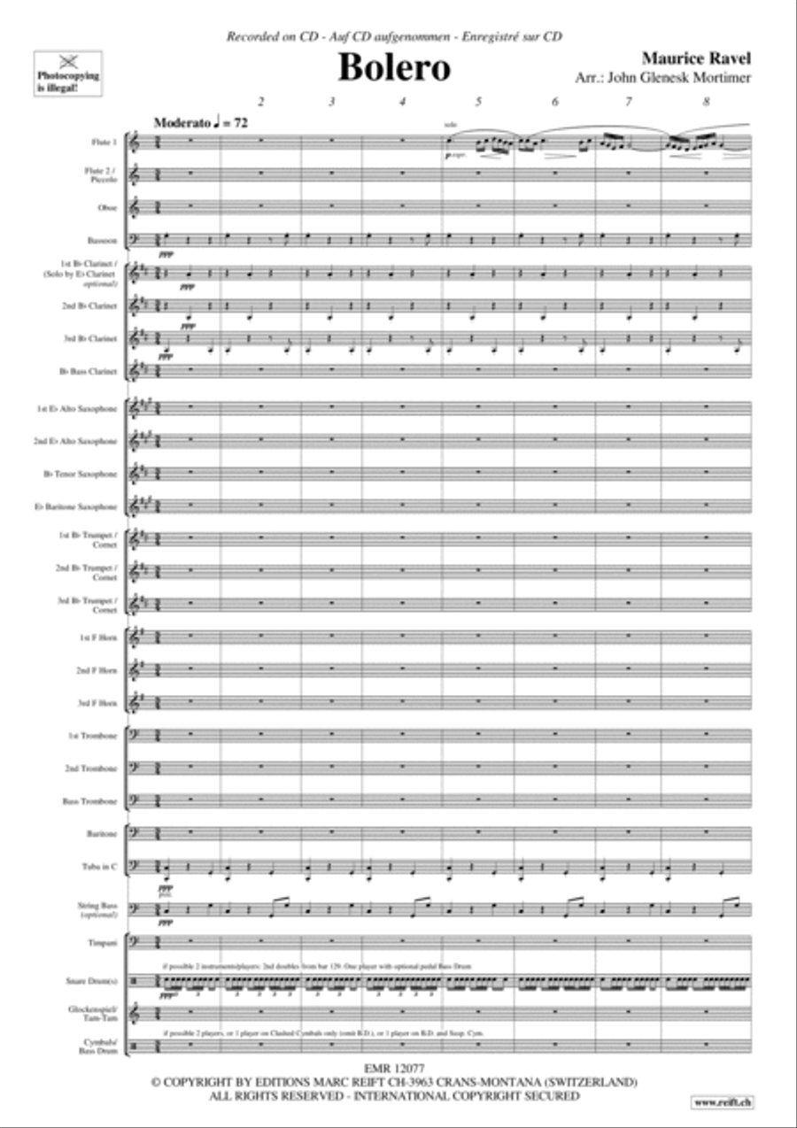 Bolero Bolero Concert Band scores gallery preview page 3
