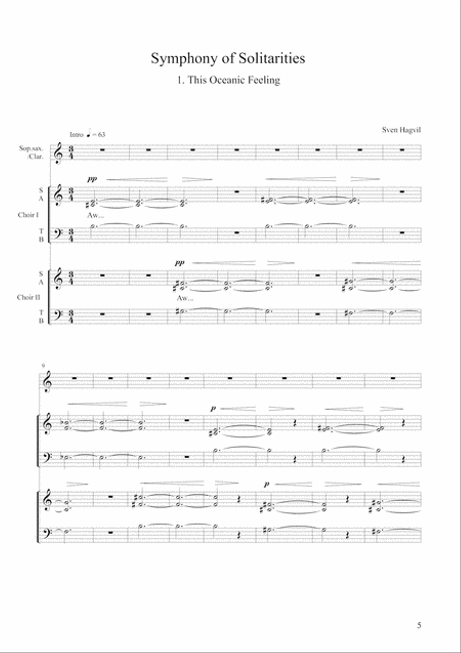 Symphony of Solitarities Divisi scores gallery preview page 6