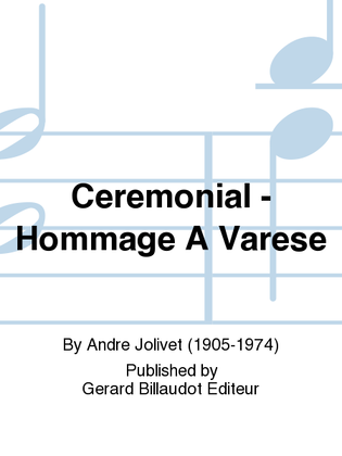 Book cover for Ceremonial - Hommage A Varese