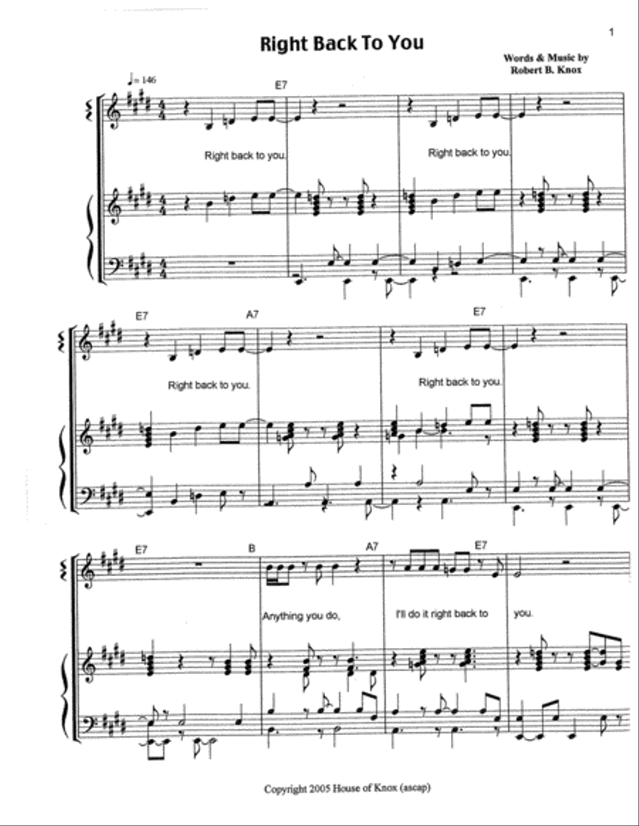 Right Back To You Voice scores gallery preview page 2