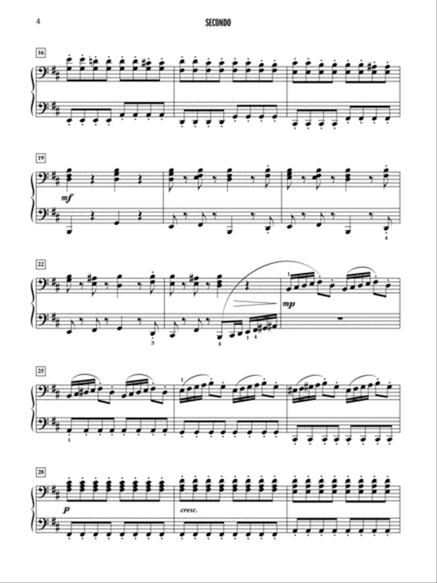 Celebrated Piano Duets, Book 5: Five Diverse Duets for Intermediate to Late Intermediate Pianists Piano Method scores gallery preview page 4