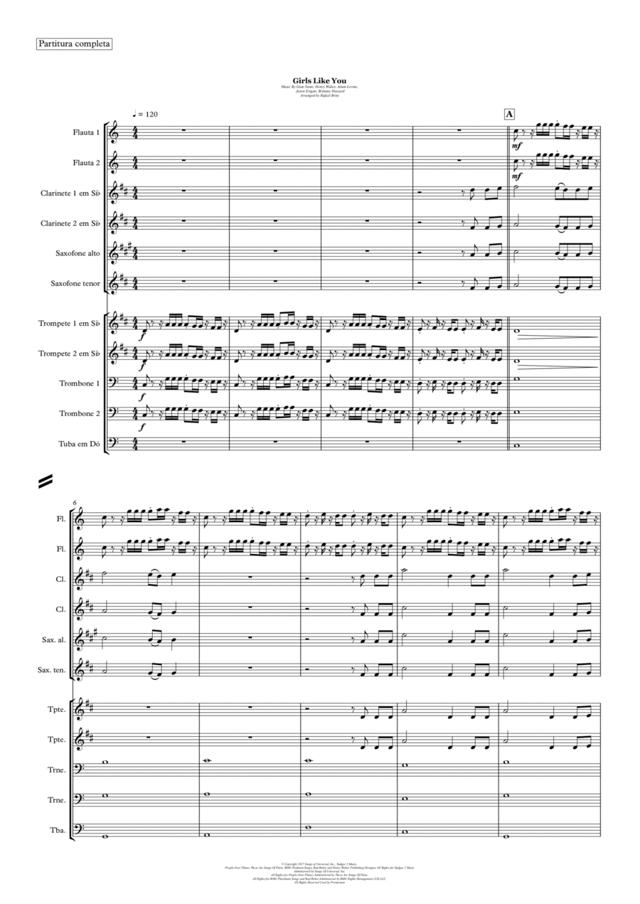 Girls Like You Girls Like You Small Ensemble scores gallery preview page 1