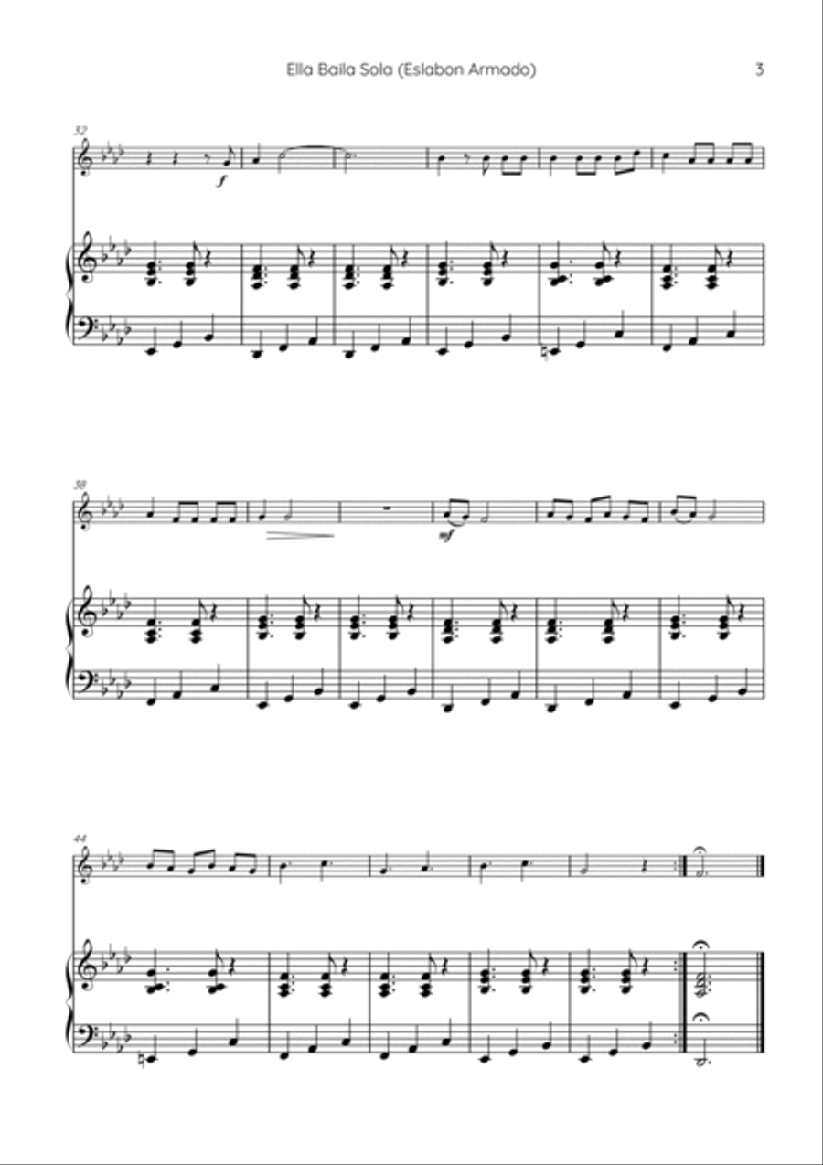 Ella Baila Sola Ella Baila Sola Violin Solo scores gallery preview page 3