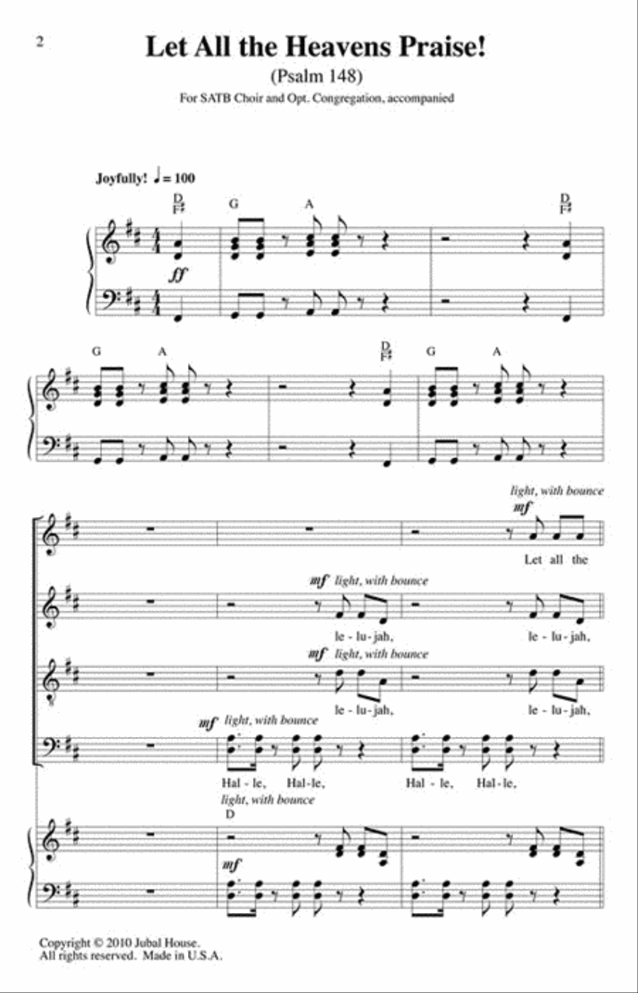 Let All the Heavens Praise! Choir scores gallery preview page 2