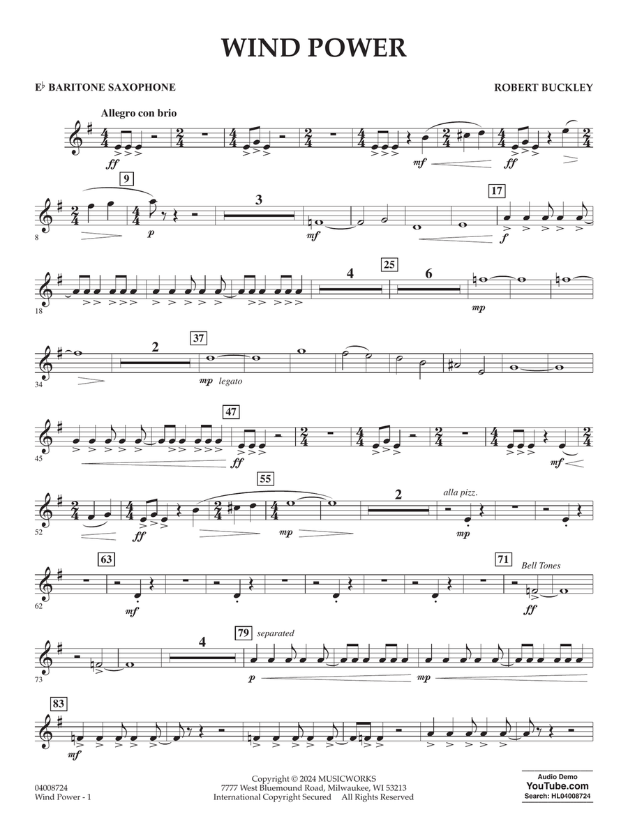 Wind Power - Eb Baritone Saxophone