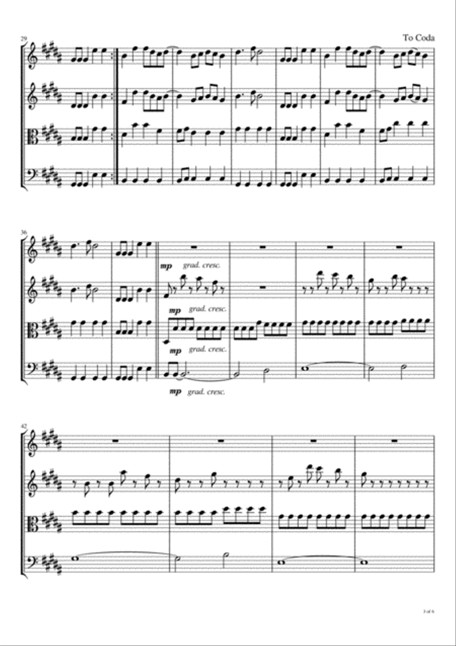 Unstoppable God String Quartet scores gallery preview page 4