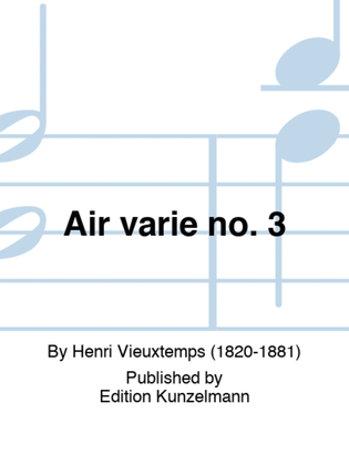 Book cover for Air varié no. 3