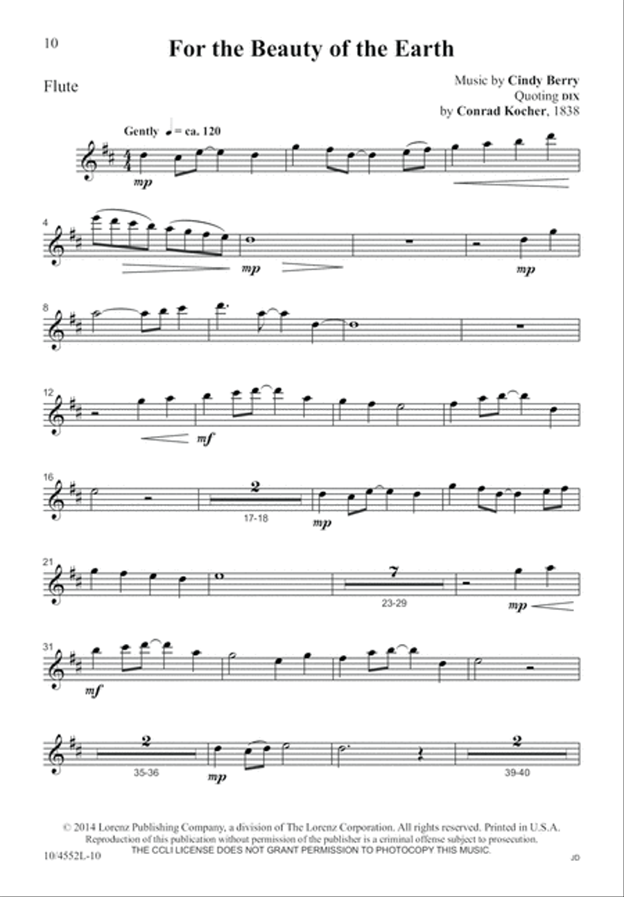 For the Beauty of the Earth 4-Part scores gallery preview page 10