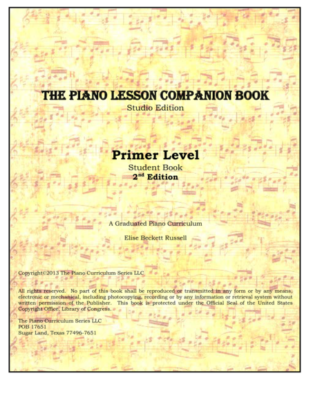 The Piano Lesson Companion Book-Primer Level