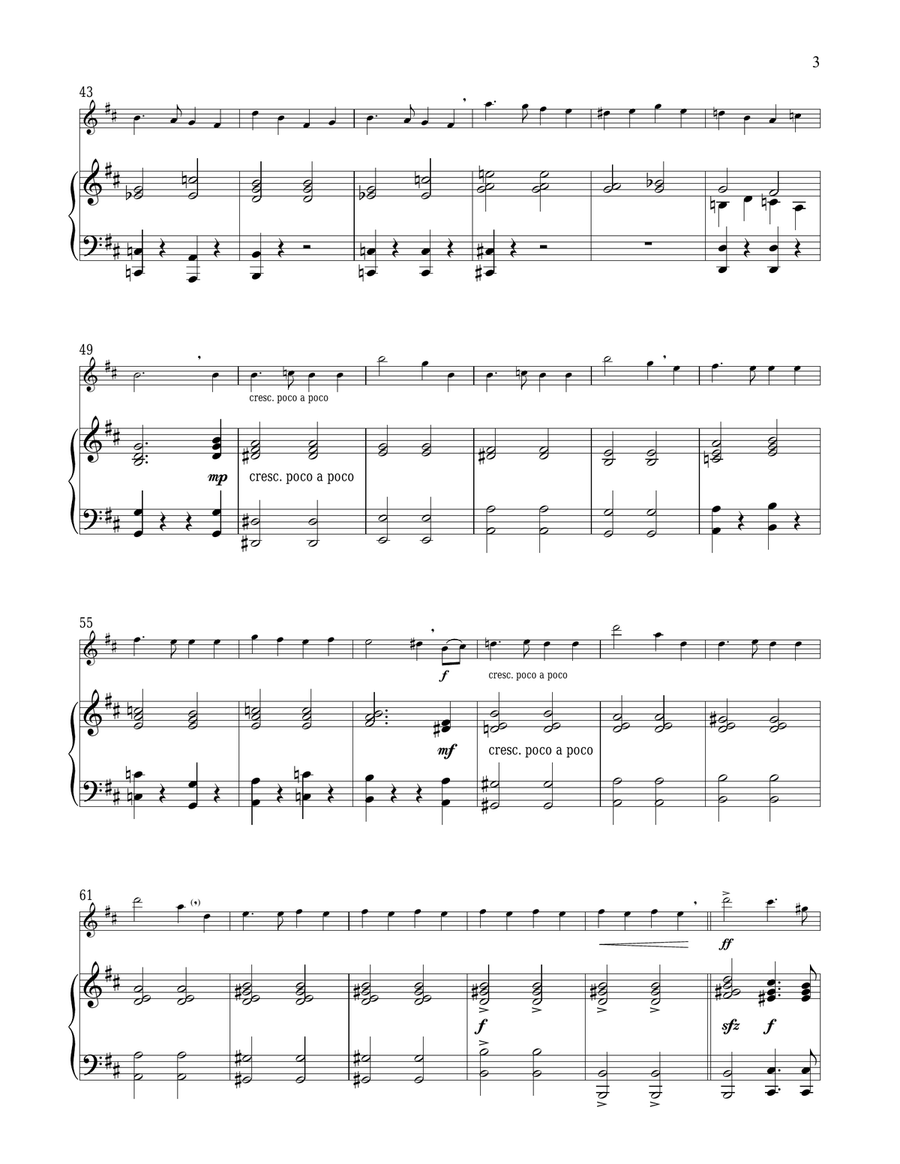 Wedding March Flute Solo scores gallery preview page 3