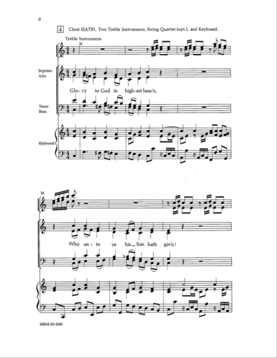 From Heaven Above to Earth I Come 4-Part scores gallery preview page 5
