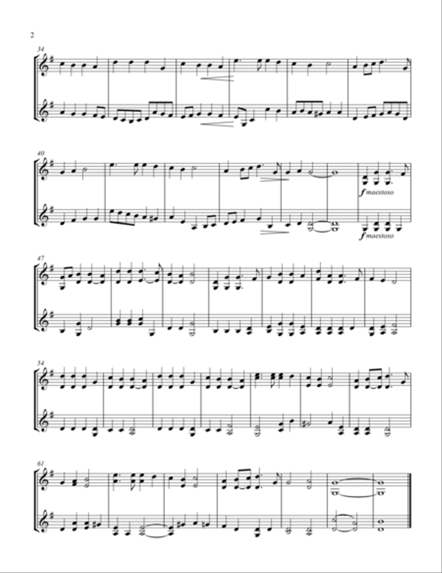 Hark! The Herald Angels Sing String Duet scores gallery preview page 3