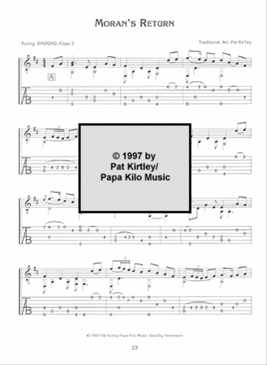 Pat Kirtley Irish Guitar Fingerpicking Guitar scores gallery preview page 2