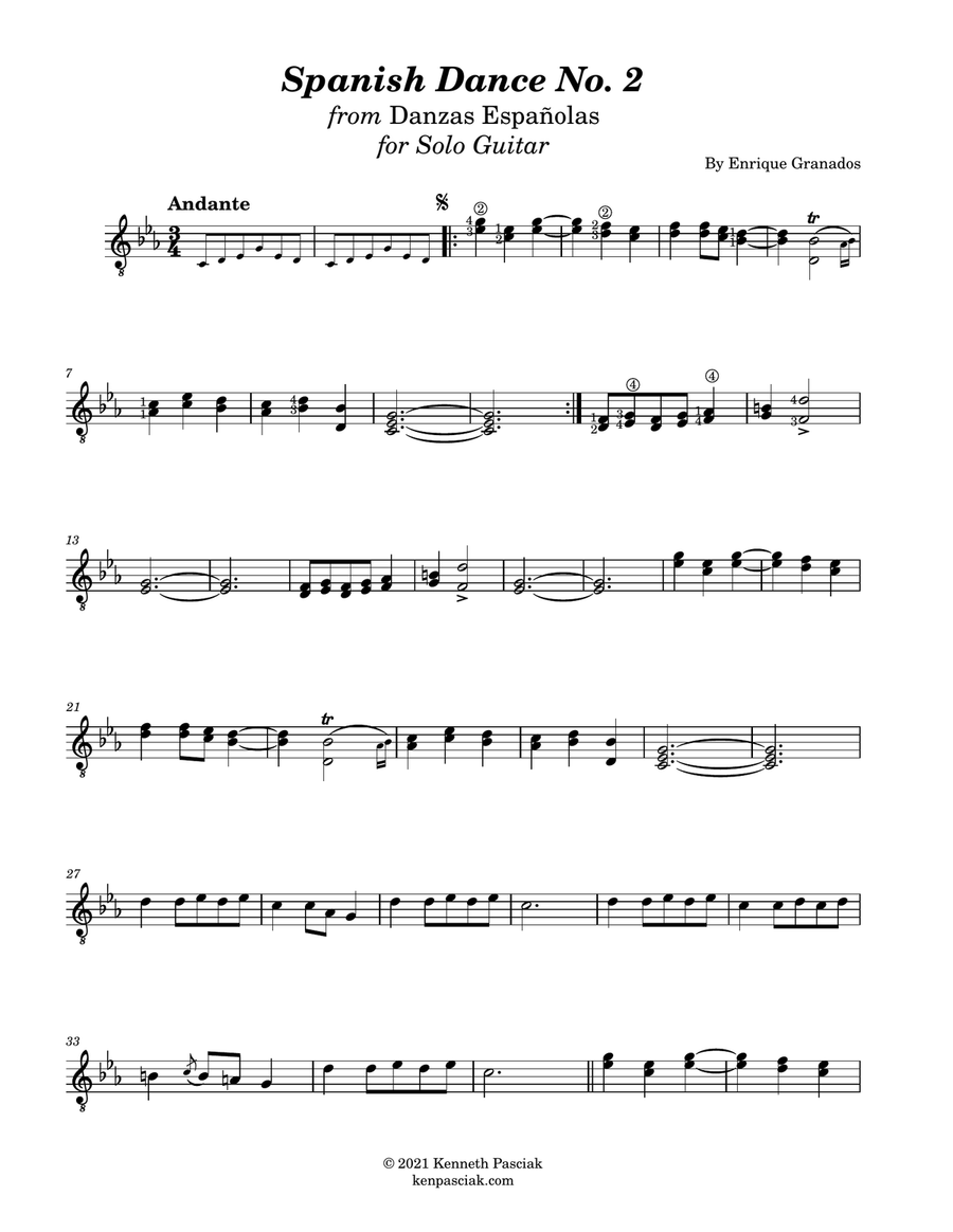 Spanish Melodies for Solo Guitar Acoustic Guitar scores gallery preview page 4