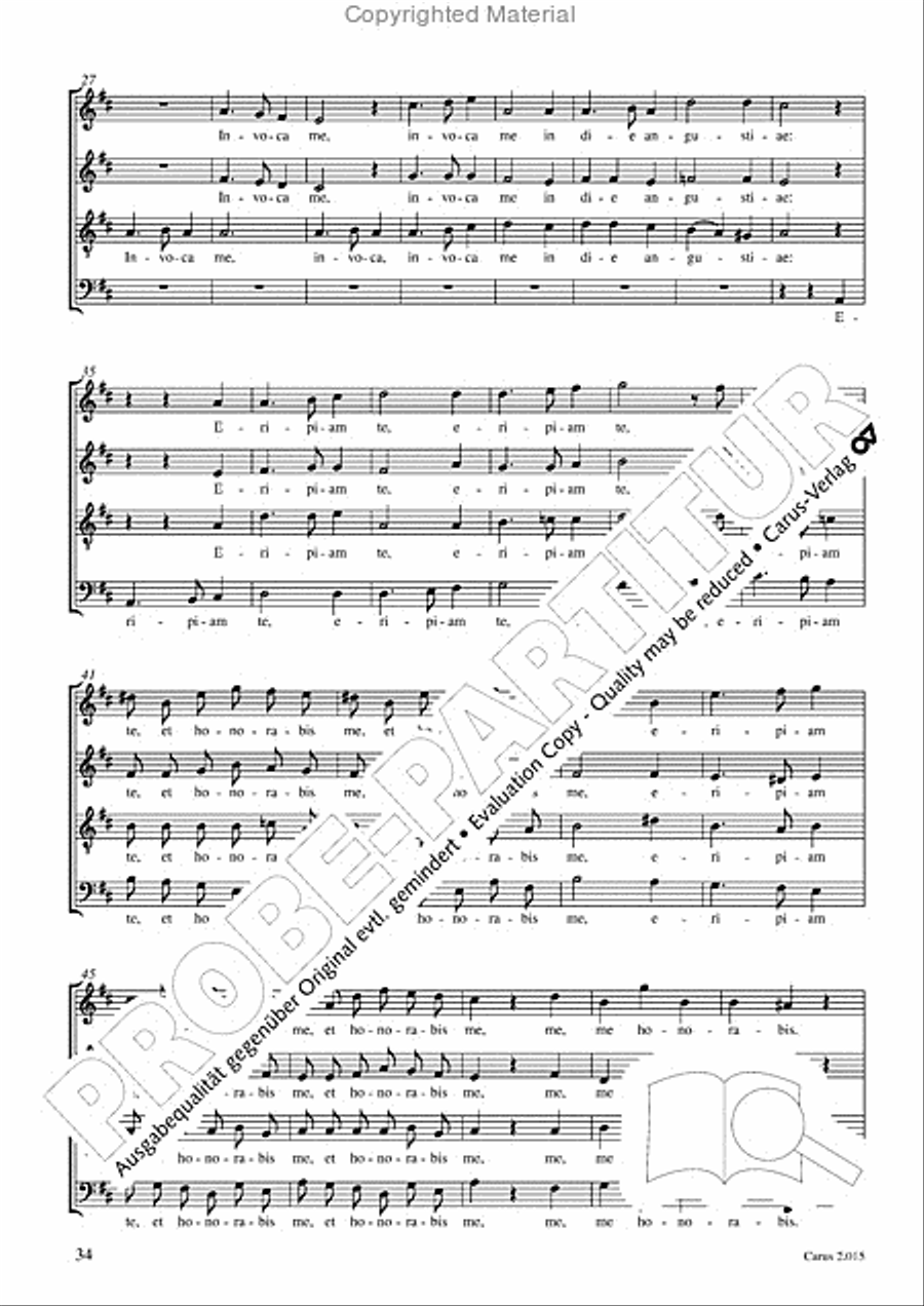Carl Philipp Emanuel Bach & Gottfried August Homilius. Motets and Choruses Choir scores gallery preview page 36
