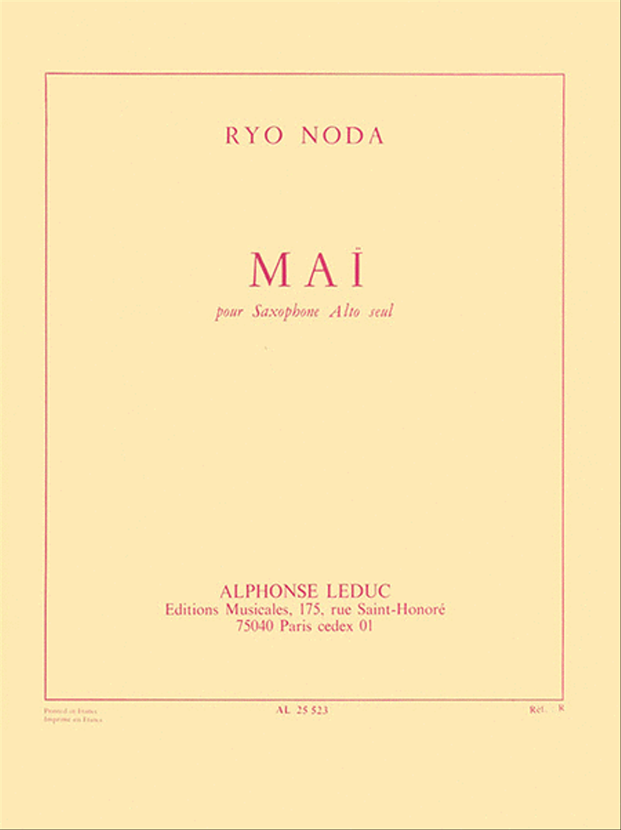 Mai Alto Saxophone scores gallery preview page 1