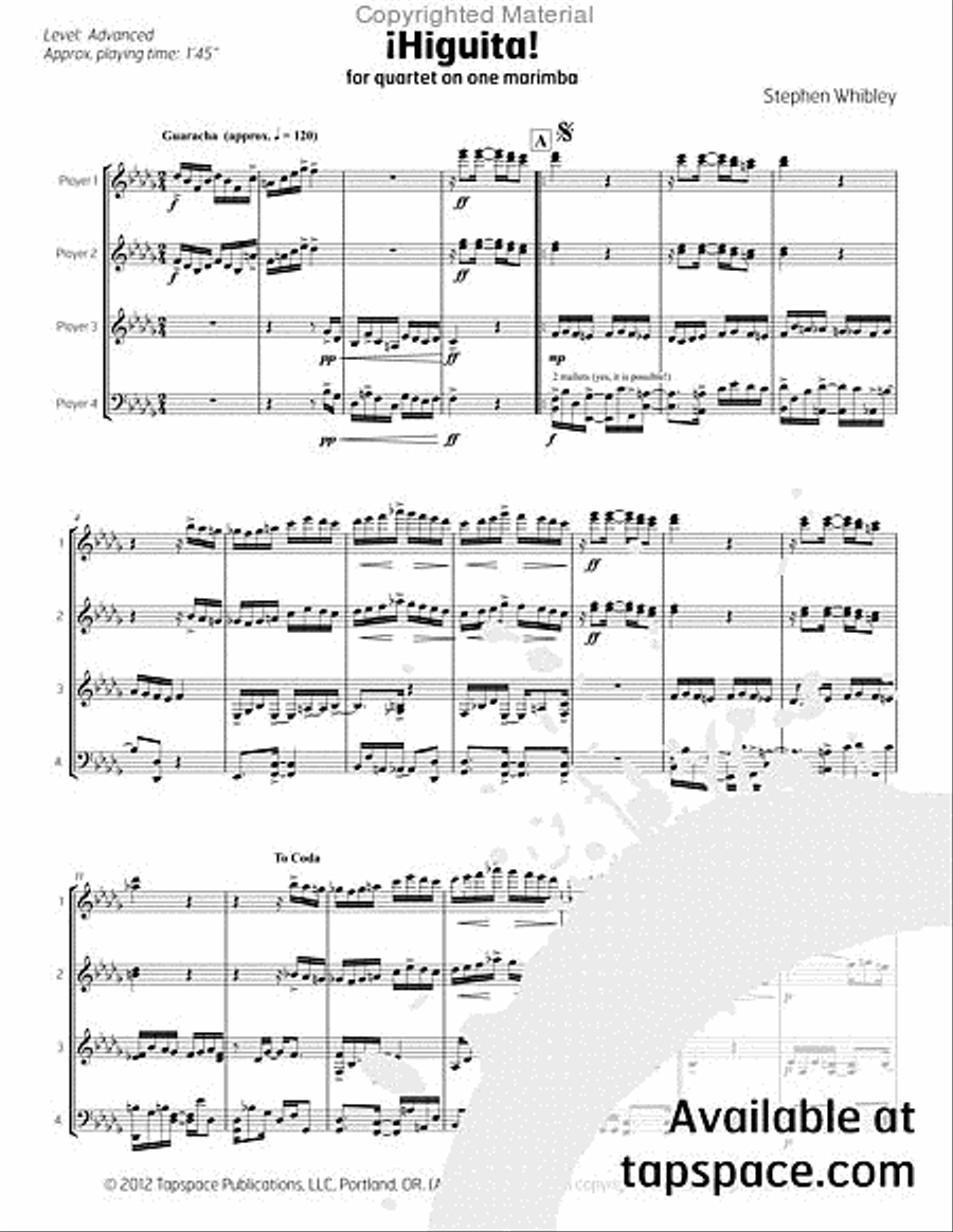 !Higuita! Percussion Ensemble scores gallery preview page 5