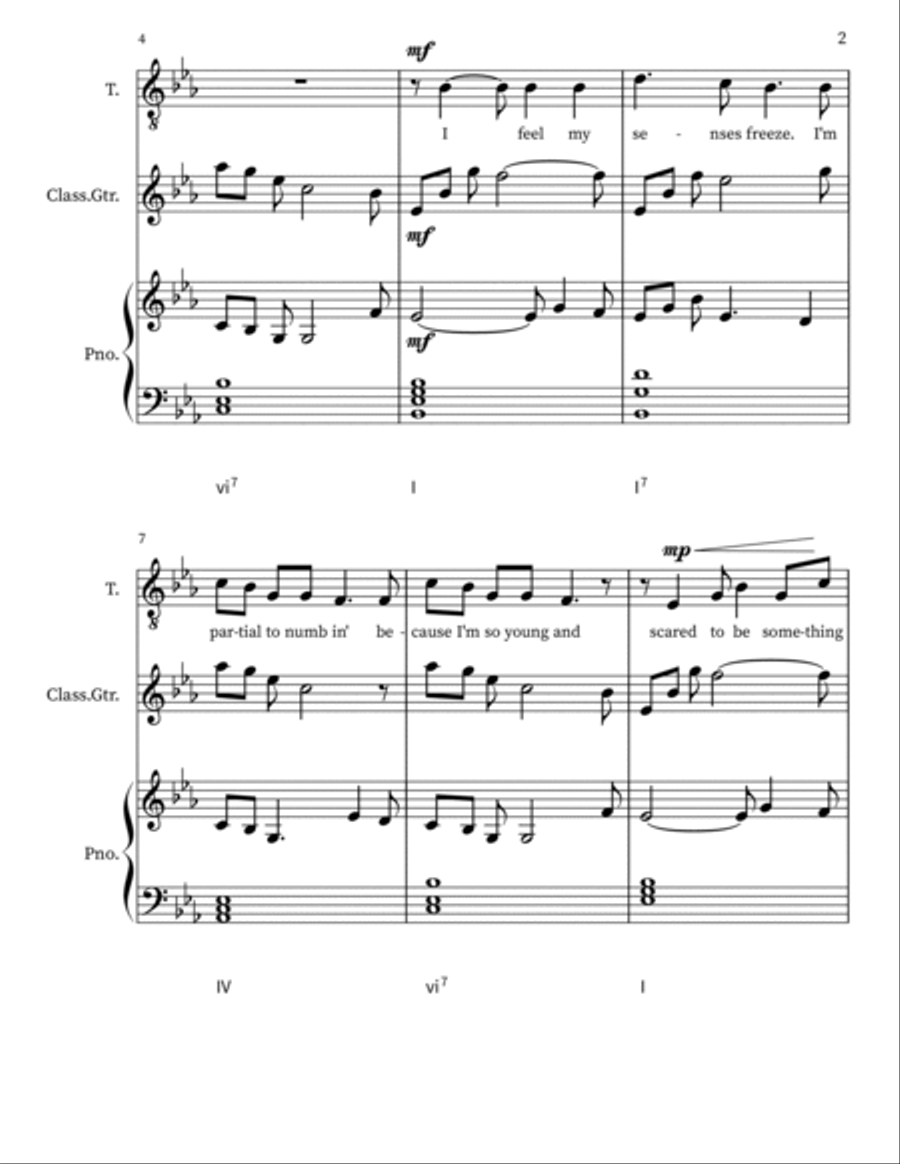 The Sea Of Possibility Piano, Vocal, Guitar scores gallery preview page 2