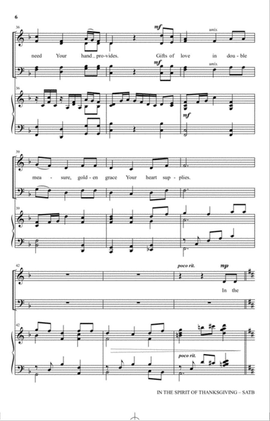 In The Spirit Of Thanksgiving 4-Part scores gallery preview page 5