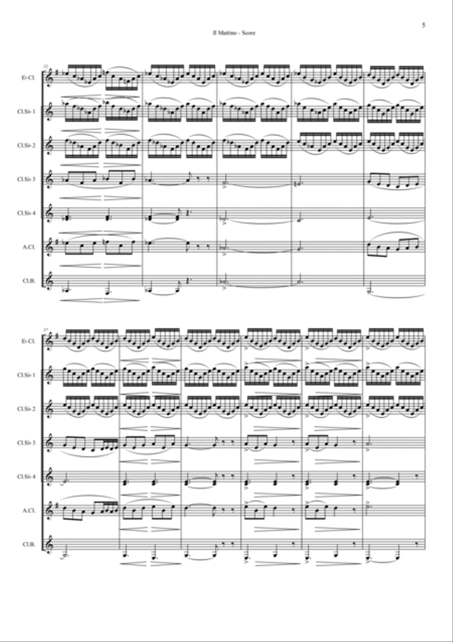 Peer Gynt Suite op. 46 Woodwind Quintet scores gallery preview page 5