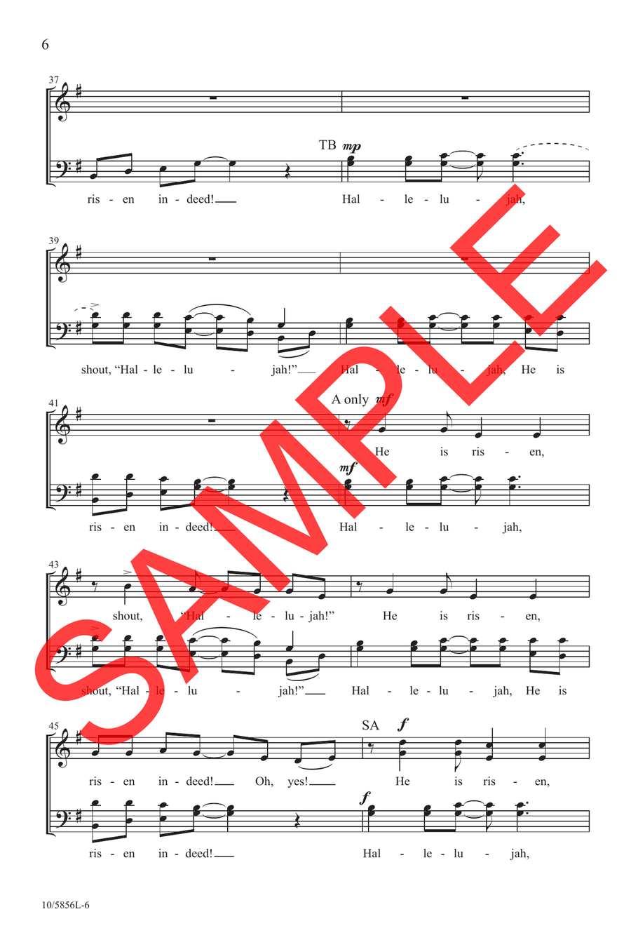 Risen Indeed! 4-Part scores gallery preview page 6