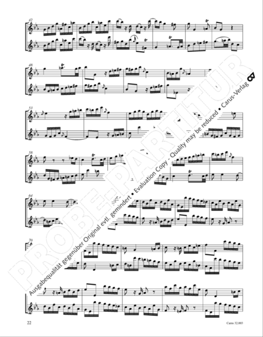 Gesamtausgabe Band 3 (Kammermusik: Duette, Solo- und Triosonaten) Score scores gallery preview page 43
