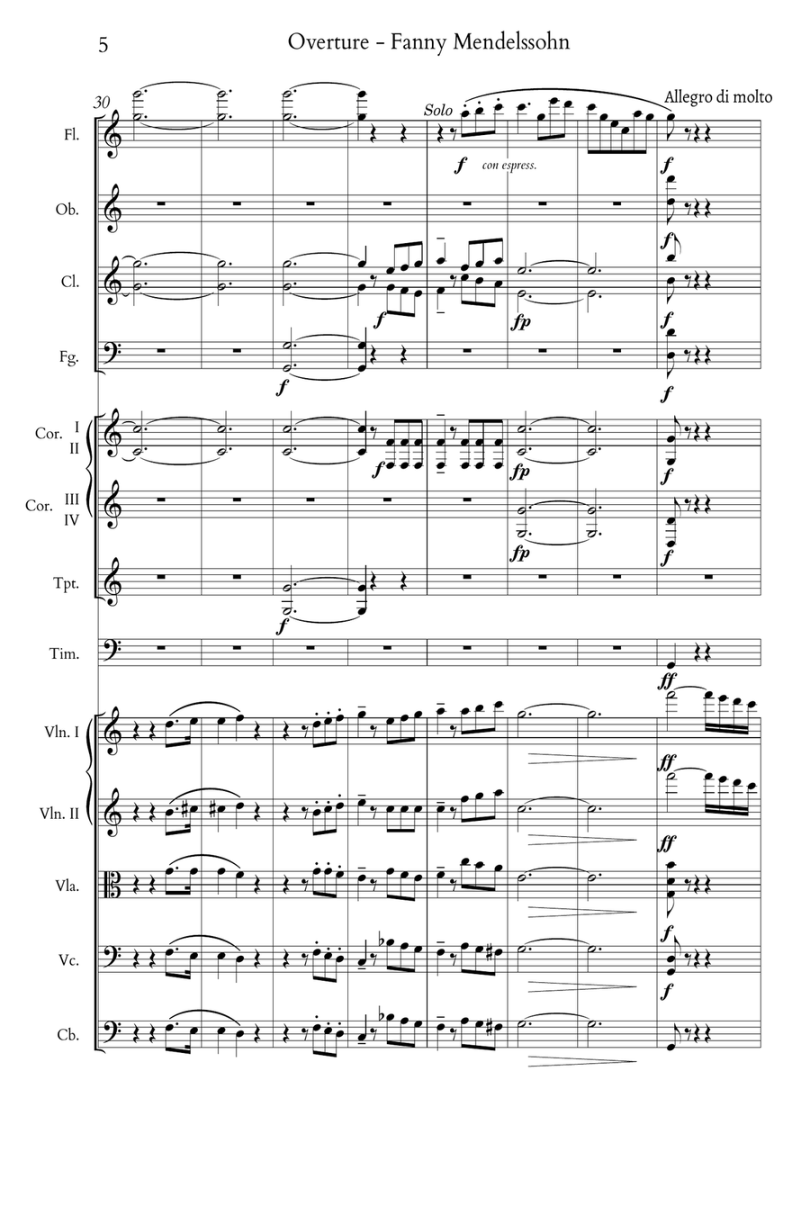 Overture in C Full Orchestra scores gallery preview page 5