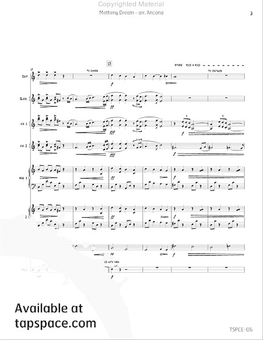 Metheny Dream Percussion Ensemble scores gallery preview page 6