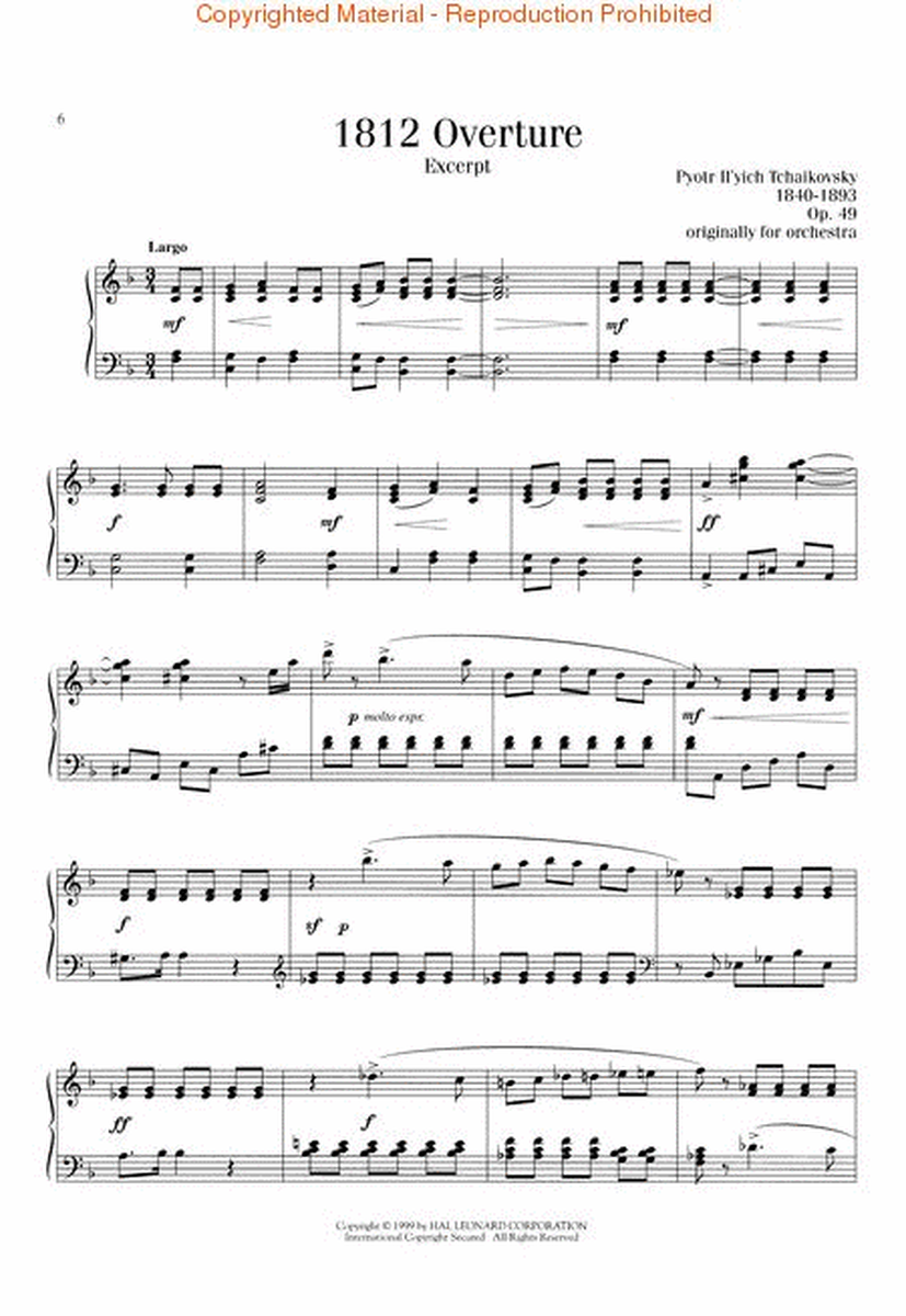 Tchaikovsky - Simplified Piano Solos