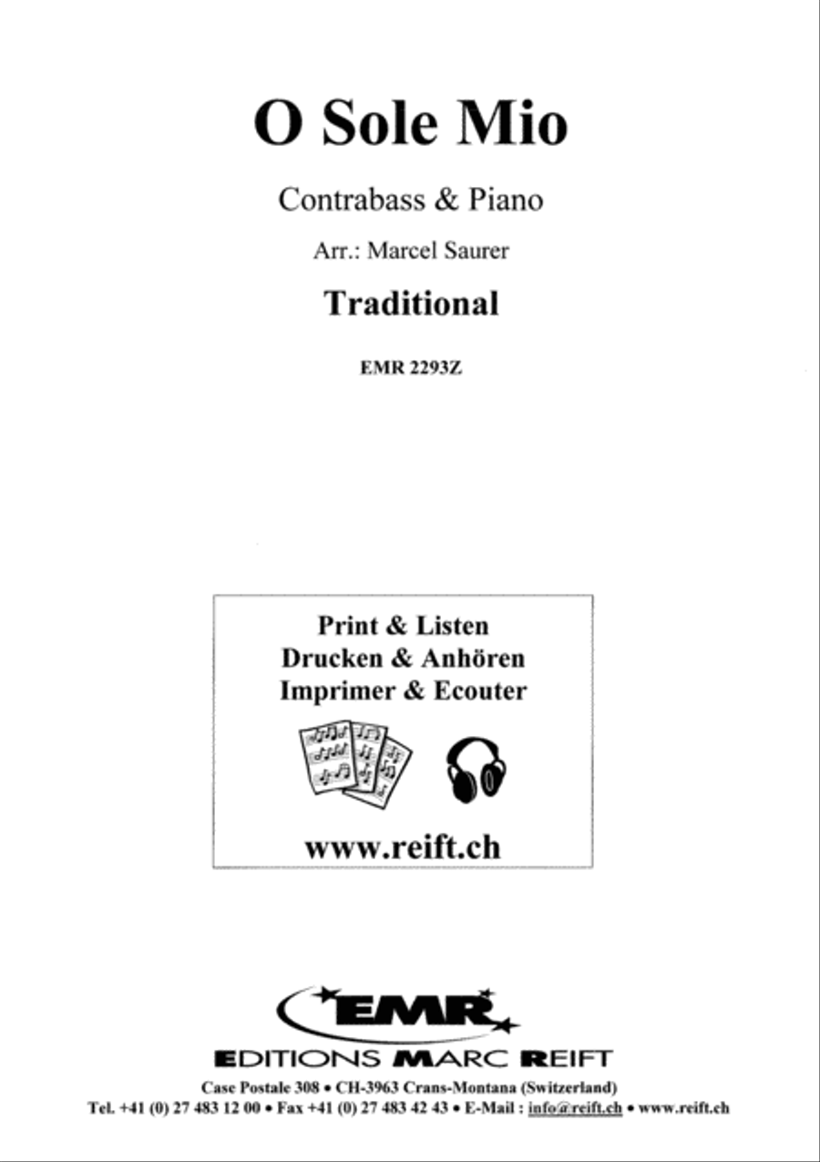 O Sole Mio O Sole Mio Double Bass scores gallery preview page 2