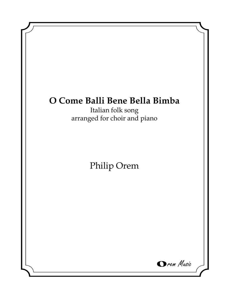 O Come Balli Bene Bella Bimba 4-Part scores gallery preview page 1