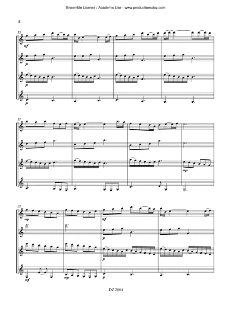 One Evening / Stumbling in 7 Guitar Ensemble scores gallery preview page 4
