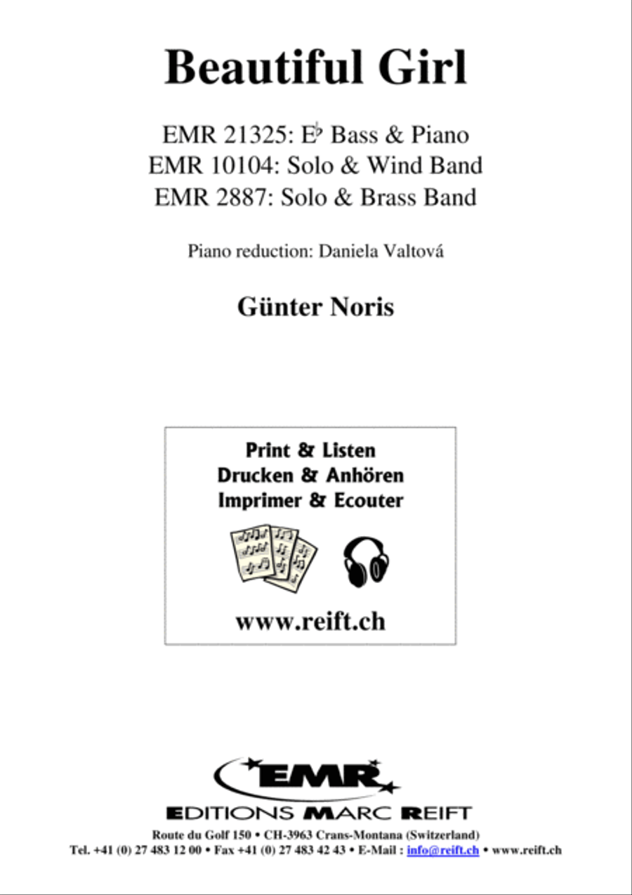 Beautiful Girl Piano Accompaniment scores gallery preview page 1