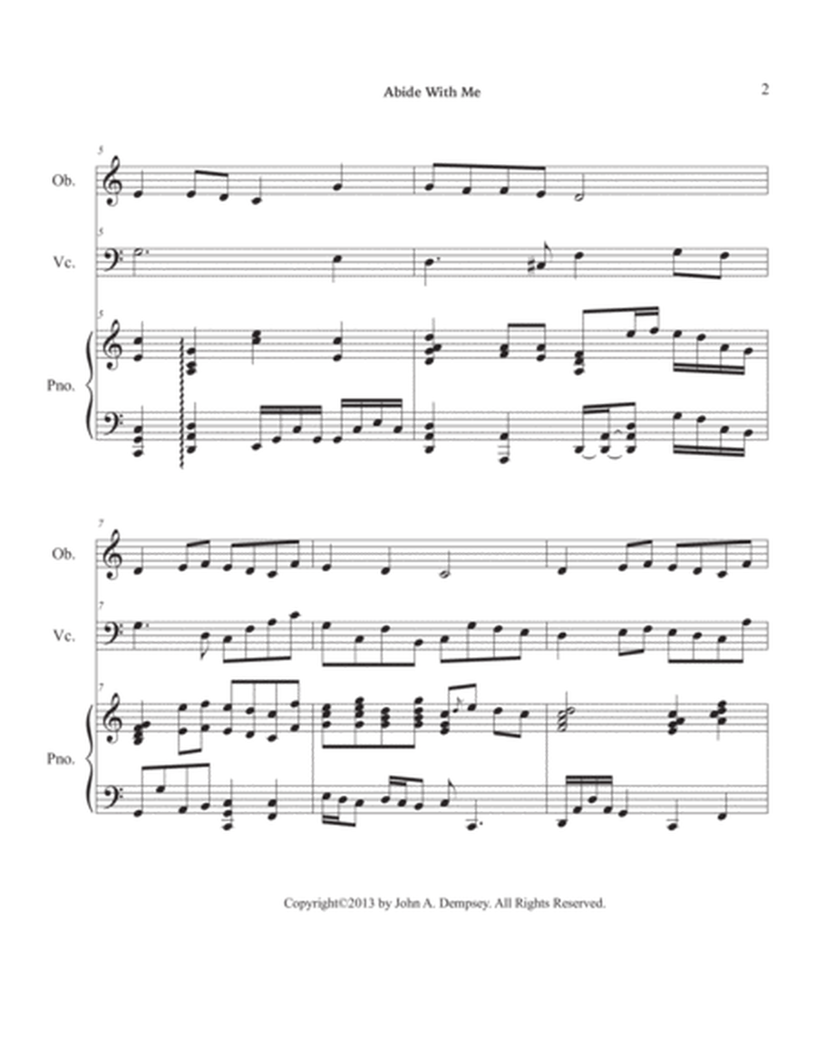 Abide with Me (Trio for Oboe, Cello and Piano) image number null