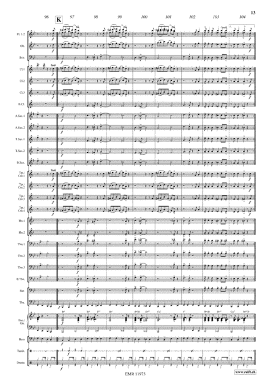Jumpin' At The Woodside Jumpin' At The Woodside Concert Band scores gallery preview page 13