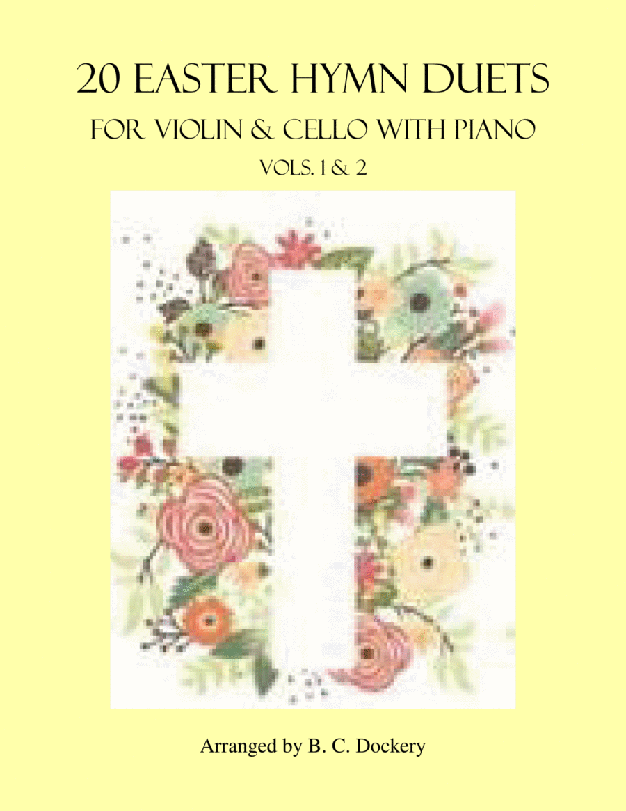20 Easter Hymn Duets for Violin & Cello with Piano: Vols. 1-2 Piano Trio scores gallery preview page 1