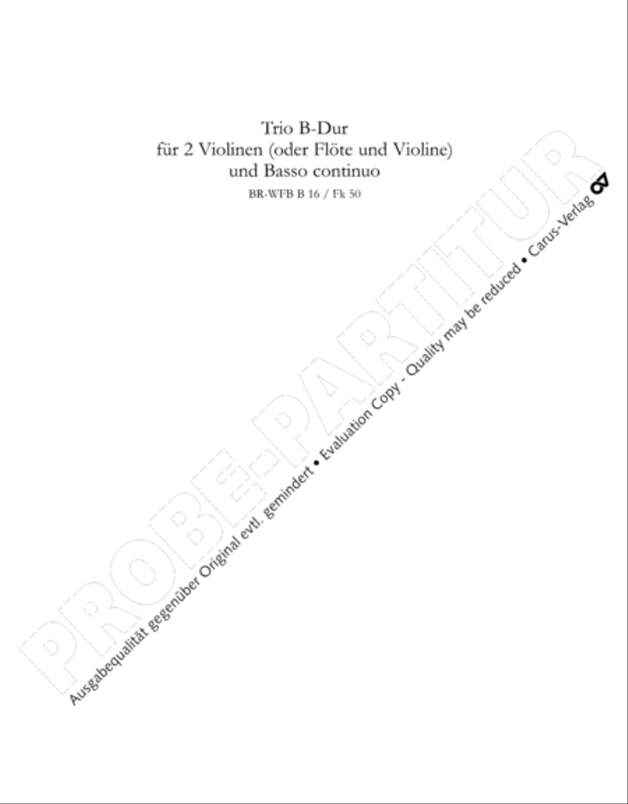 Gesamtausgabe Band 3 (Kammermusik: Duette, Solo- und Triosonaten) Score scores gallery preview page 132