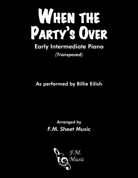 When The Party's Over (Early Intermediate Piano - Transposed) image number null