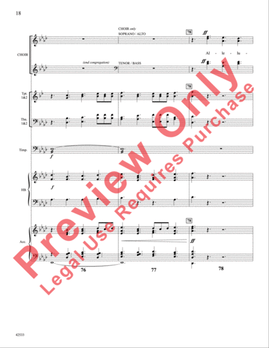 Fanfare and Canticle for Easter Day Choir scores gallery preview page 19