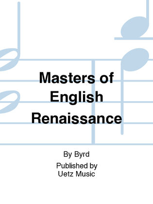 Masters of English Renaissance