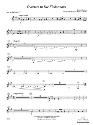 Overture to Die Fledermaus: 2nd B-flat Trumpet