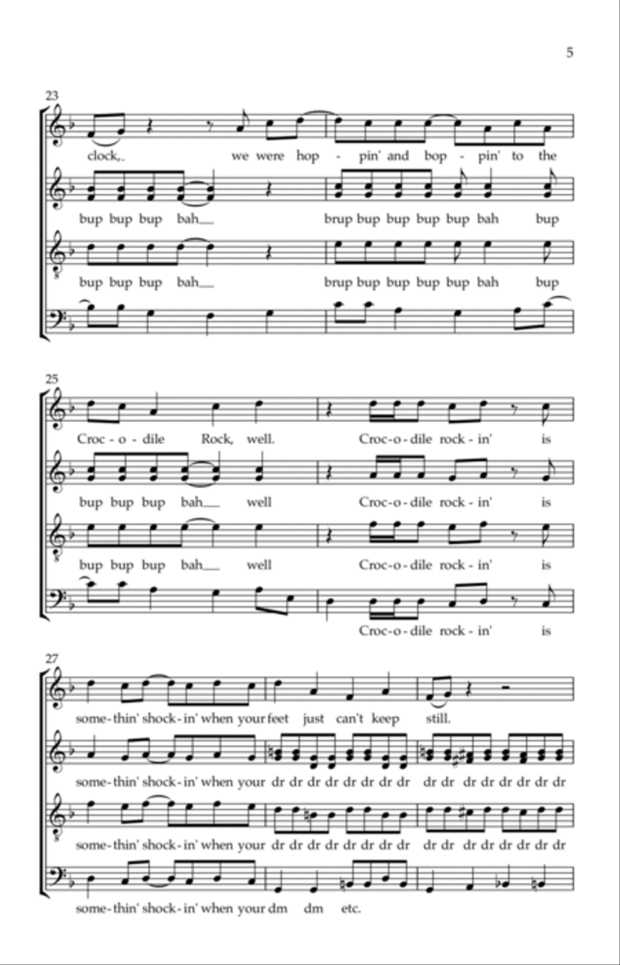 Crocodile Rock Divisi scores gallery preview page 5