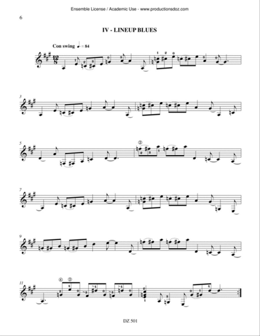 Baroque and Blue Classical Guitar scores gallery preview page 6