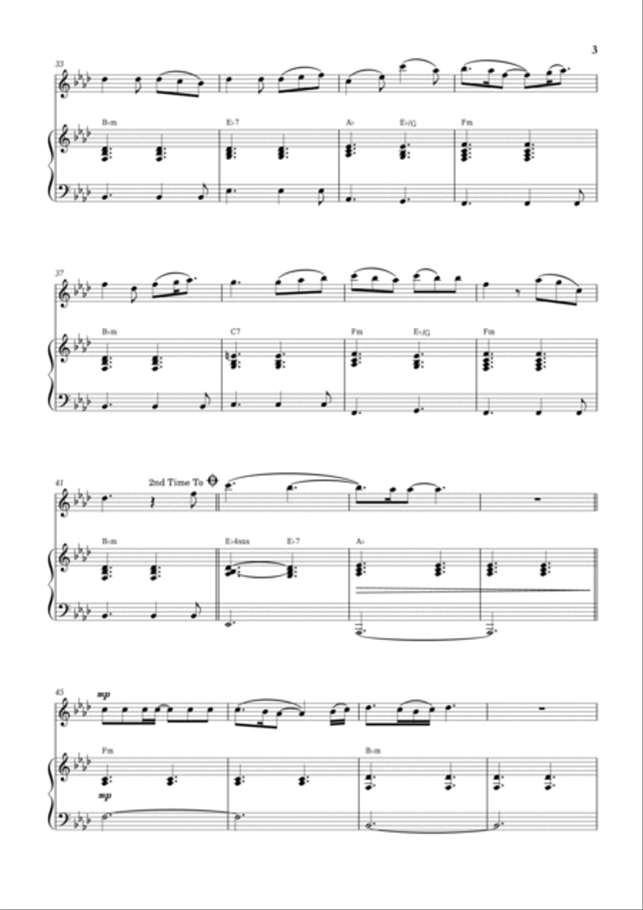 Glimpse Of Us Flute Solo scores gallery preview page 3