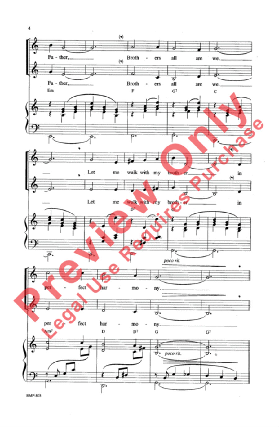 Let There Be Peace on Earth 2-Part scores gallery preview page 4